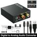 EEEkit 96KHz Digital to Analog Audio Converter Digital S/PDIF Optical to Analog L/R RCA Converter Toslink Optical to 3.5mm Jack Adapter for PS3 HD DVD PS4 Amp Apple TV Home Cinema