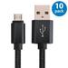 10x Afflux 6FT Micro USB Adaptive Fast Charging Cable Cord For Samsung Galaxy S3 S4 S6 S7 Edge Note 2 4 5 Grand Prime LG G3 G4 Stylo HTC M7 M8 M9 Desire 626 OnePlus 1 2 Nexus 5 6 Nokia Lumia Black