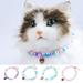Cheers US Dog Pearl Collars and Rhinestones Dog Collar Set Pet Pearl Necklace Full Diamond Bling Adjustable Dog Collar for Small Cats Puppy Necklace Suit