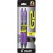 PILOT G2 Premium Refillable & Retractable Rolling Ball Gel Pens Fine Point Purple Ink 2-Pack (31052)