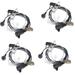 HQRP 4-Pack 2 Pin Acoustic Tube Earpiece Headset Mic for Kenwood KPG27D / KPG29D / KPG48D / KPG49