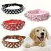 Opolski Pet Dog Rivet Collar Spiked Studded Strap Faux Leather Buckle Neck Collar