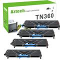 A AZTECH 4-Pack Compatible Toner Cartridge for Brother TN-360 HL-2140 2150 2150N 2170 2170W Printer Ink (Black)