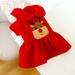 MarinaVida Christmas Red Elk Pets Costume Autumn Winter Pet Hoodie Dress Cat Dog Cosplay Clothes