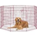 Dkelincs 36 Dog Fence for the House and Outdoor Puppy Playpen for Small Dogs Portable Foldable Dog Playpen Metal Wire Pet Exercise Pen Enclosure Pink