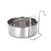 Hanging Pet Bowl Dog Crate Bowls Non Spill Stainless Steel Food Water Bowls Bunny Feeder with Wire Hanger for Dogs Cats