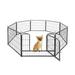 CAPHAUS 24/32/40 Inch Height Bold Metal Foldable Heavy-Duty Pet Playpen with Door Available in 8/16/24/32 Panels Indoor/Outdoor Portable Kennel Dog/Animals Exercise Fence Cage for Yard RV Camping