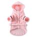 New Autumn And Winter Pet Pajamas With Hood Thick Luxury Soft Cotton Hooded Bathrobe Quick-Drying Super Absorbent Dog Bath Towel Pink M