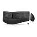 Perixx Periduo-605 Wireless Ergonomic Keyboard and Vertical Mouse Desktop Combo - Adjustable Palm Rest - Black