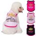 shenmeida Dog Letter Printed Shirts Pet Clothes Soft Puppy Summer T-Shirts Comfortable Dog Shirts Breathable Dog Vest Dog Outfit for Dogs Cats Puppy