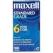 Maxell VHS Cassette Standard Grade T-120 6 Hour 5-Pack