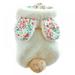 Cute Plush Floral Bunny Cotton Jacket Pet Coat Cotton Soft Pullover Cute Costume Rabbit Design 2-Legged Cotton-Padded Coats for Dog Outfits