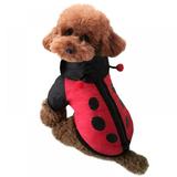 Halloween Dog Ladybug Costume Outfits Funny Winter Warm Small Dog Pet Cat Clothes Jacket Coat Clothing for Small Medium Dog