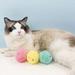 Fluffy Plush Cat Ball Toys Interactive Chirping Balls Cat Kicker Toys Fun Kitty Kitten Catnip Toys for Cat Exercise