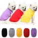 SPRING PARK Dog Blank Shirts Solid Color Round Neck Dog T-Shirts Cotton Breathable and Soft Puppy Vest Summer Basic Dog Clothes Apparel for Most Pets Dogs Cats