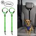 Luxtrada 2 Packs Adjustable Pet Dog Cat Car Seat Belt Safety Leads Vehicle Seatbelt Harness Made from Nylon Fabric (Green)