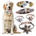 SHELLTON Unique Designer Dog Collar Soft Padded Adjustable For Small Medium and Large Dogs Floral Pattern Engraved Pet Collars with Personalized Gold Buckle