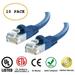 Huetronâ„¢ 10-Pack Cat 6 Ethernet Cable Cat6 Snagless Patch 3 Feet - Computer LAN Network Cord BLUE