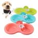 Walbest Dog Cat Bowls Plastic Double Dog Food and Water Bowls Pet Feeder Bowls Small Puppy Bowl for Small Dogs Cats (Blue)