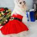 Dog Christmas Dress Puppy Outfit Santa Dog Christmas Dress Doggie Holiday Party Outfits for Dogs Chihuahua Clothes Outfits Holiday Festival