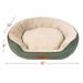 Vibrant Life Oval Cuddler Pet Bed Medium Green 30 x 25 x 8