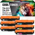 Cool Toner 6-Pack Compatible Toner Cartridge for Brother TN-221 TN221 TN221BK TN-225C TN-225M TN-225Y TN221 TN225 MFC-9130cw HL-3140cw HL-3170cdw HL-3180cdw MFC-9330cdw MFC-9340cdw(3K+C+M+Y)