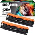 Cool Toner Compatible 125A Laserjet Toner Cartridge Replacement for HP 125A CB540A LaserJet CP1215 CP1515N CP1518NI Pro 200 color M251n M251nw MFP M276n M276nw High Yield Printer Ink(Black 2-Pack)