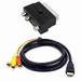 W/SCART to 3 RCA Phono Adapter HDMI-compatible S-video to Audio 3 RCA AV Q5Q5