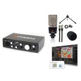 Artesia BE-REC Recording Bundle w/ A22XT 2.0 USB Audio Interface + AMC 10 Condenser Microphone with Pop Filter and XLR Cable