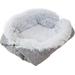 Cat Beds for Indoor Cats Washable Dog Crate Bed Calming Dog Bed Plush Fluffy Cat Bed Faux Fur Warming Pet Bed for Small Medium Dogs and Cats 24 x 20 Inch