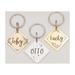 Anavia Stainless Steel Double Sided Diamond Name and Frame Engraved Dog & Cat ID Tag Multi-color L