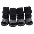 Promotion Clearance! Thick Fur Pet Shoes Small Dogs Shoes Winter Warm Snow Boots for Teddy Poodle Black S