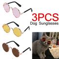 1/2/3/5/9Pack Vintage Round Cat Dog Sunglasses Photo Props Pet Products