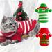 Windfall Christmas Striped Cat Sweaters Kitty Sweater for Cats Knitwear Small Dogs Kitten Clothes Male and Female High Stretch Soft Warm Suitable for Winter Xmas