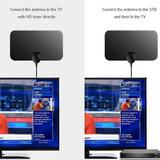 Peroptimist TV Antenna HDTV Amplifier Digital HDTV Antenna Indoor Super Flat TV Antenna Receiver with Antenna for DVB-T/DVB-T2 Supports 4K 1080 HD/VHF. Etc.