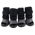 Promotion Clearance! Thick Fur Pet Shoes Small Dogs Shoes Winter Warm Snow Boots for Teddy Poodle Black L