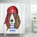 SUTTOM Puppy Portrait of Spaniel Dog in Red Pirate Bandana Accessories Shower Curtain 60x72 inch