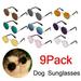 Pet Dog Cat Sunglasses Classic Retro Round Metal Prince Princess Sunglasses Puppy Katie Photo Props Toys(9 Pack)