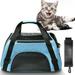 Pet Carrier Bag for Large Cats Dogs Puppies of 15.5 Lbs Small Dog Carrier Soft Sided Collapsible Puppy Carrier Blue