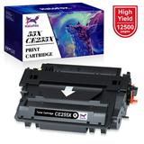 HaloFox Compatible Toner Cartridge Replacement for HP 55X CE255X High Yield Black works with HP LaserJet P3010 P3015 P3015D LaserJet Pro M521DN MFP Printers (1-Pack)