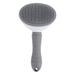 Dog Brush Cat Brush Grooming Comb Self Cleaning Cat Dog Slicker Brushes with Smooth handle Pet Grooming Tool with Cleaning Button for Cat Dog Shedding Tools Cat Dog Massage Clean (1pc-Grey)