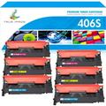 True Image 6-Pack Compatible Toner Cartridge for Samsung CLT-Y406S 406S Work with CLP-360 CLX-3300 CLX-3305FW CLX-3306W CLX-3306FN Xpress C460W C410W (2*Cyan 2*Magenta 2*Yellow)