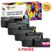 Toner Bank 4-Pack Compatible Toner for Xerox 106R01630 106R01627 106R01628 106R01629 Phaser 6000 6010 6010N WorkCentre 6015V Printer Ink Replacement Black Cyan Magenta Yellow