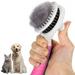 Self Cleaning Slicker Brush Long & Short Hair Pets Gently Removes Loose Undercoat Mats and Tangled Hair Dog & Cat Grooming Brush Skin Friendly