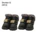 TureClos 4pcs Pet Dog Shoes Warm Fuzzy Fleece Waterproof Snow Boots PU Leather Winter Pet Footwear