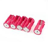 Unique Bargains 5pcs OFuchsia Battery Holder for 3 x 1.5V AAA Batteries Flashlight Torch