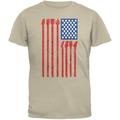 4th Of July Stars and Strings Guitar American Flag Sand Adult T-Shirt - Small
