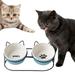 Cat Bowls Raised Iron Stand Double Elevated black