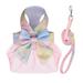 Summer Puppy Bunny Rabbit Clothes Bow Tie Harness Leash Set for Small Dogs Cats Girl Cute Princess Dog Dresses Chihuahua Yorkies Pet Outfits