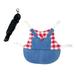 Pet Clothes Leash 2-piece Set for Rabbits Dogs Cats Hoodie Strap Jeans Guinea Pig Lop-eared Rabbit Hamster Leash Outdoor Red Stripe S